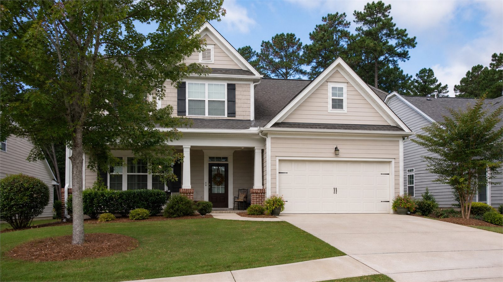 Suburban Georgia home illustrating a mortgage lender's financial interest in insured property repairs